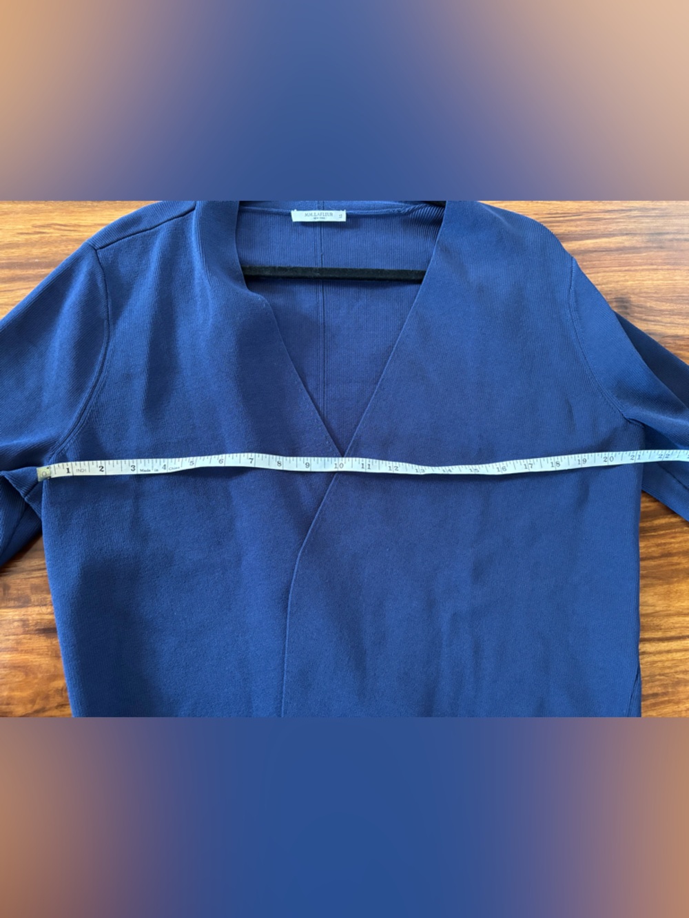 MM LAFLEUR Sant Abroeus Jardigan Navy Blue Cardigan Size +2 - Picture 5 of 6